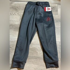 Reebok Athletic Jogger, Ebony Gray w/Red Logo, Boy’s Small Size 6/7, Slim Fit